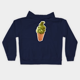 Matcha ice cream Kids Hoodie